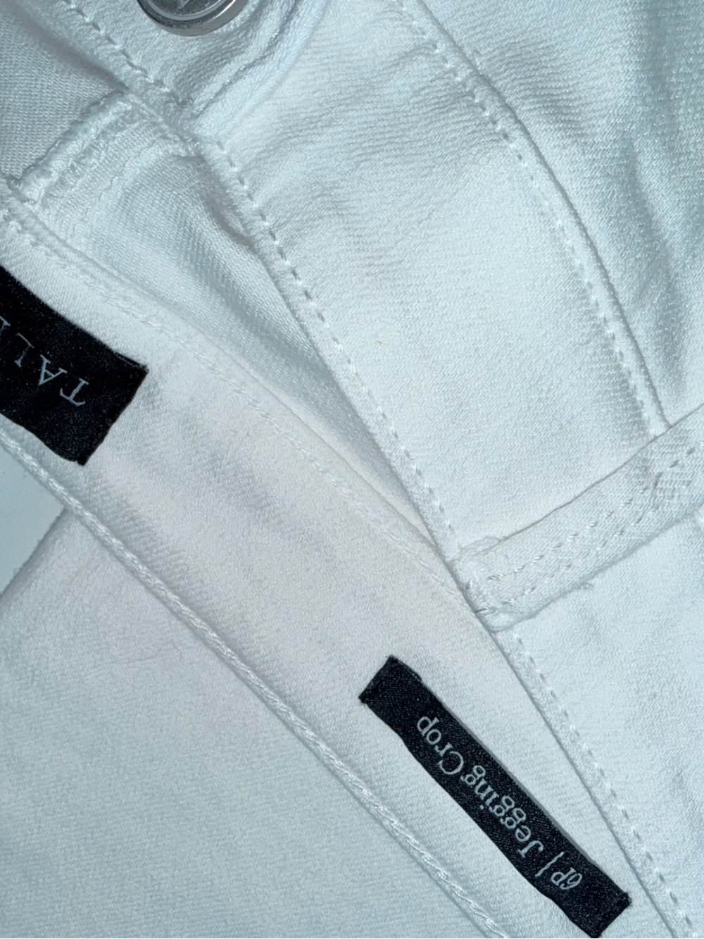 Talbots White Jegging Crop Jeans Petite 6P High Rise Stretch - Picture 6 of 6
